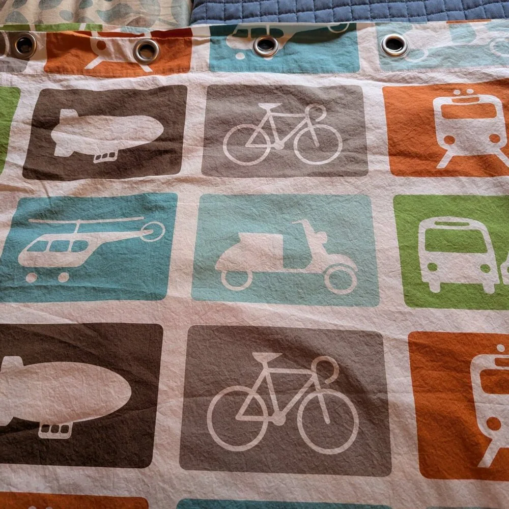 Shower curtain - transportation theme